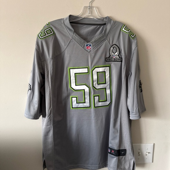 NFL Gray and Green Men's Jersey